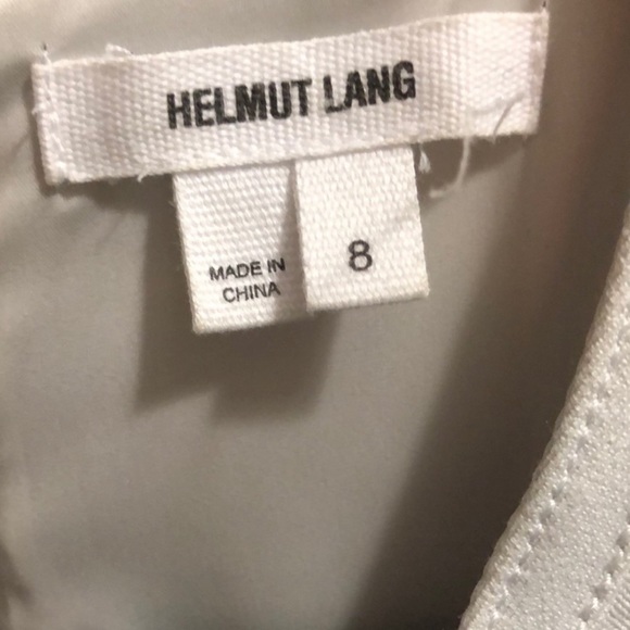 HELMUT LANG Light Grey Mesh Accent Back Cutout Dress - Picture 5 of 5
